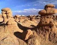 Butte formations in Goblin Valley State Park of Utah, USA.