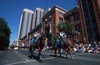 Photo of the calgary stampede opening parade in Downtown Calgary