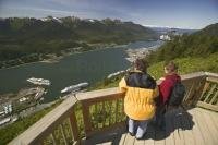 The city of Juneau is on the Alaska Marine Highway route and is also a popular cruise ship destination.