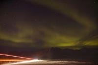 The Lights on the James Dalton Highway cannot compare with the muted hues of the Northern Lights