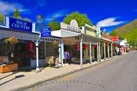 The main street in the historic town of Arrowtown situated in Central Otago on New Zealand's South Island, once bustled with activity during the height of the gold rush in the 1800's.
