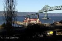 The town of Astoria in Oregon is located at the southern end of the 4 mile Astoria-Megler Bridge