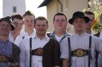 Traditional clothing for Bavarian Men are Lederhosen with leather suspenders.