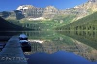 Just like glass, Cameron Lake situated in the Waterton Lakes National Park of Alberta, AB, Canada.