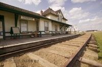 The Camrose Railway Station is situated in the heart of the Camrose Heritage District in Alberta, Canada.