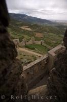 There are stunning views from the Castle of Loarre of the Ebro plain in Aragon, Spain.