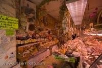 The central location of this well stocked meat shop in the old historic city centre of Florence in Tuscany, Italy makes it very easy for customers to find.