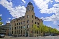The historic Post Office building located in the city of Lethbridge features a clock tower.