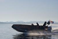 The Canadian Coast Guard on a mission in the waters off Northern Vancouver Island in British Columbia.