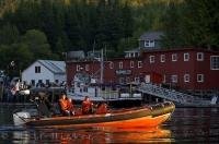 Based out of Telegraph Cove, the Canadian Coast Guard patrols the waters off Northern Vancouver Island in BC.