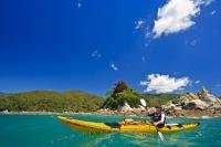 There are a number of ways to explore the pristine coastal wonderland of Abel Tasman National Park situated on the South Island of New Zealand, but kayaking is one of the best.