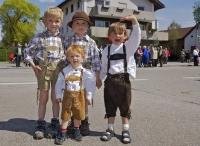 The Maibaumfest in the town of Putzbrunn, Germany brought out many children dressed in cute Bavarian costumes.