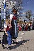 A girl from a small European village at the Maibaumfest in Putzbrunn, Southern Bavaria.