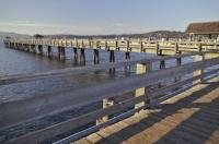 The wharf along the shoreline in Campbell River, British Columbia is great for fishing, walking or just checking out the scenery.