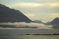 Another outstanding morning begins as low laying fog slowly lifts in Johnstone Strait on Northern Vancouver Island in British Columbia, Canada.