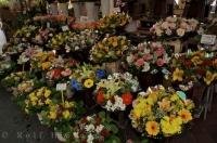 Just a few of the flowers bouquets on display at the Cours Saleya in Nice, Provence, France.