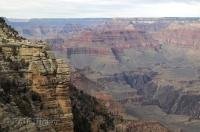 The famous river carved Grand Canyon in Arizona, USA, seen from the south rim.