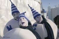 Photo of a Happy Bunny in Quebec during Quebec Winter Carnival