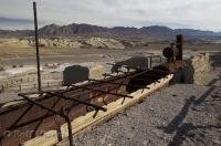The remains of the Harmony Borax Works in Death Valley National Park of California, USA.
