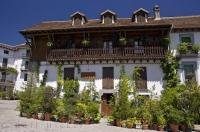 The quaint two in one hotel and restaurant situated in the village of Hecho in Huesca, Aragon in Spain.