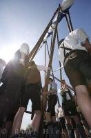 The Maibaum is a painted pole which is raised at during the historic Maibaum celebration in Southern Bavaria, Germany.