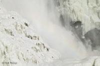 ice from frozen waterfall