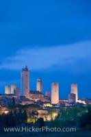 As one of the many UNESCO World Heritage Sites of Italy, the tiny italian town of San Gimignano is a popular year round travel destination and when dusk settles over the town the famous towers are lit up.