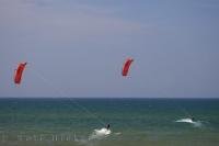 An increasingly popular sport is kite surfing, with an estimated 150,000 to 200,000 surfers now enjoying the sport.