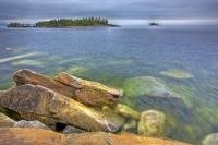 Agawa Rock is one of the many sights for visitors to the beautiful Lake Superior Provincial Park in Ontario, Canada.