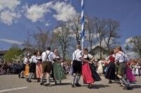 Once the Maibaum is raised there is a dance in celebration.