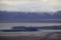 The diverse landscape seen from a viewpoint above the Mono Lake Basin in California, USA.