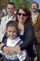 A mother and her daughter at the Maibaumfest in Putzbrunn, Germany.