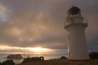 The East Cape Lighthouse is located on the North Island of New Zealand
