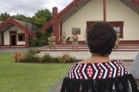 A well kept tradition at the Whakarewarewa Thermal Village in Rotorua, New Zealand is a welcome ceremony by the maori people.