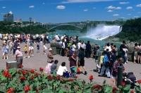 Tourists flock to Niagara Falls to have a closer look at the American and Horseshoe Falls in Ontario, Canada.
