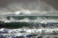 A spectacular image of ocean waves and the forces of nature at Cannon Beach along the Oregon Coast, USA.