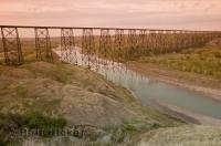 The Oldman River runs from the foothills of the Rocky Mountains through the city of Lethbridge in Alberta, Canada.