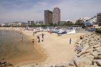 The town of Palamos is home to one of the most beautiful beaches along the Costa Brava coastline in Catalonia, Spain in Europe.