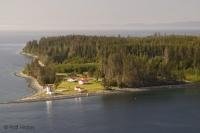 Stock photo of Pultenay Point Light house on Malcolm Island in beautiful British Columbia of Canada
