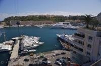 Port Hercule is a picturesque harbour where many luxury yachts visit in Monte Carlo, Monaco in Europe.