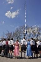 The Maibaum is at the centre of the celebrations during the Maibamfest in the village of Putzbrunn, Germany.