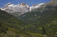 The Pyrenees mountains are a magnificent natural border between France and Spain in Aragon.