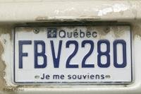 Stock Photo of a Quebec License Plates