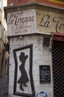 For a delicious meal serving Spanish Cuisine, look for the La Trappa restaurant sign in Vieux Ville, Nice in Provence, France.