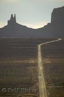 Interstate 163 is the main road which goes through Monument Valley in Utah, USA.