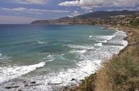 A popular vacation destination along the Riviera di Ponente is the city of San Remo, Liguria, Italy.