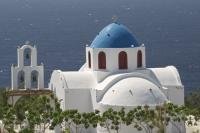 Stock photo of Santorini Island a romantic location for honeymoons