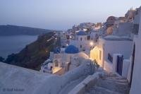 Stock Photo of the Town of Oia on Santorini Island in the Aegean Sea