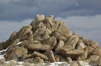 A rock mound near Mono Lake in the Sierra Nevada area, California, USA.