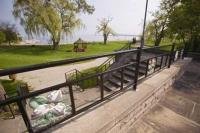 A pretty place to visit for a walk or picnic during a vacation in Burlington, Ontario is the Spencer Smith Park which features a waterfront trail.